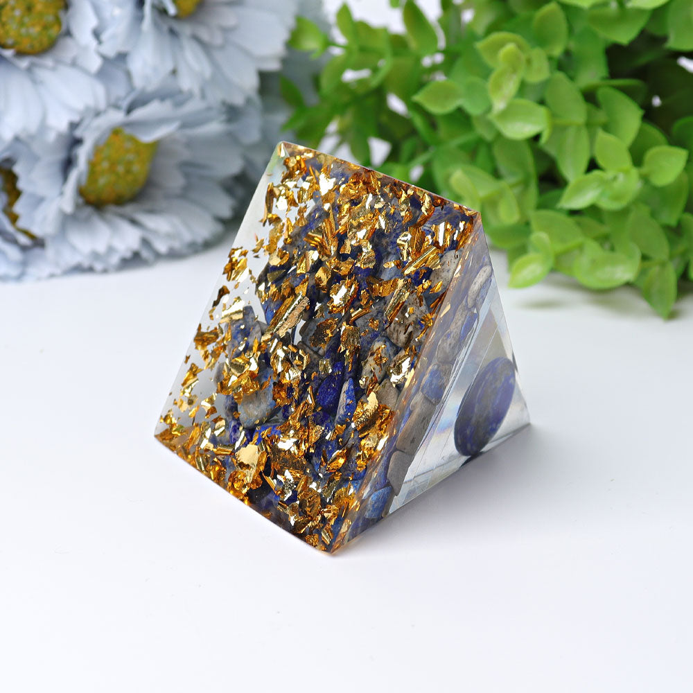 2.3" Resin Lapis Pyramid Free Form