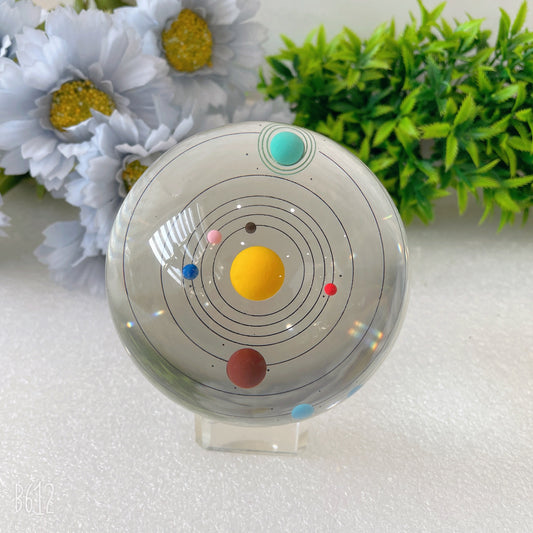3.15" Planet Glass Crystal Sphere