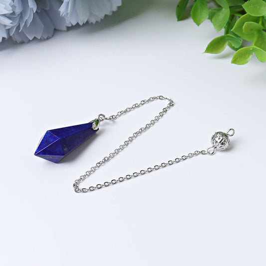 9" One Terminated Point Crystal Pendulum