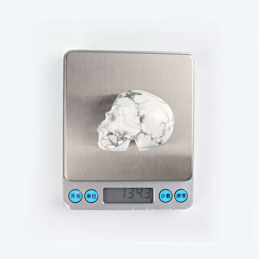 2" Howlite Skull Crystal Carvings