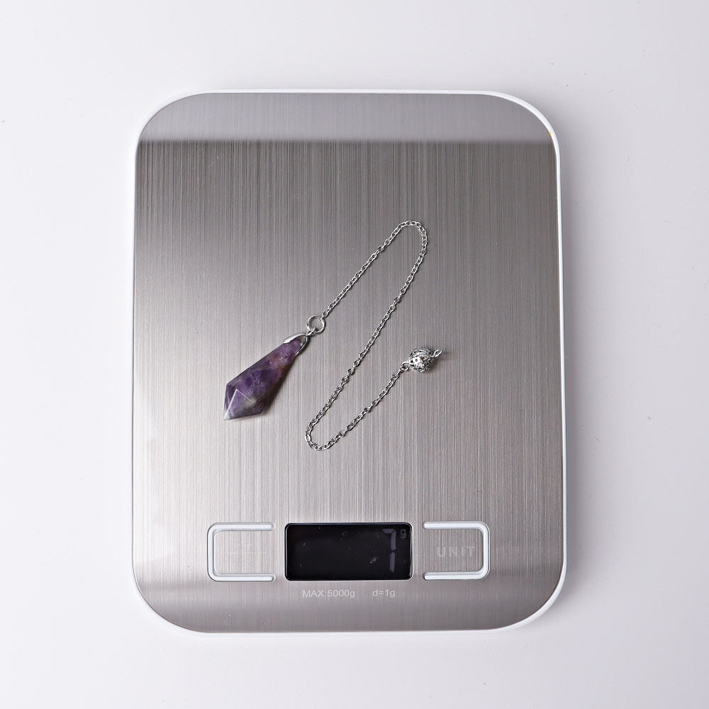 9" One Terminated Point Crystal Pendulum