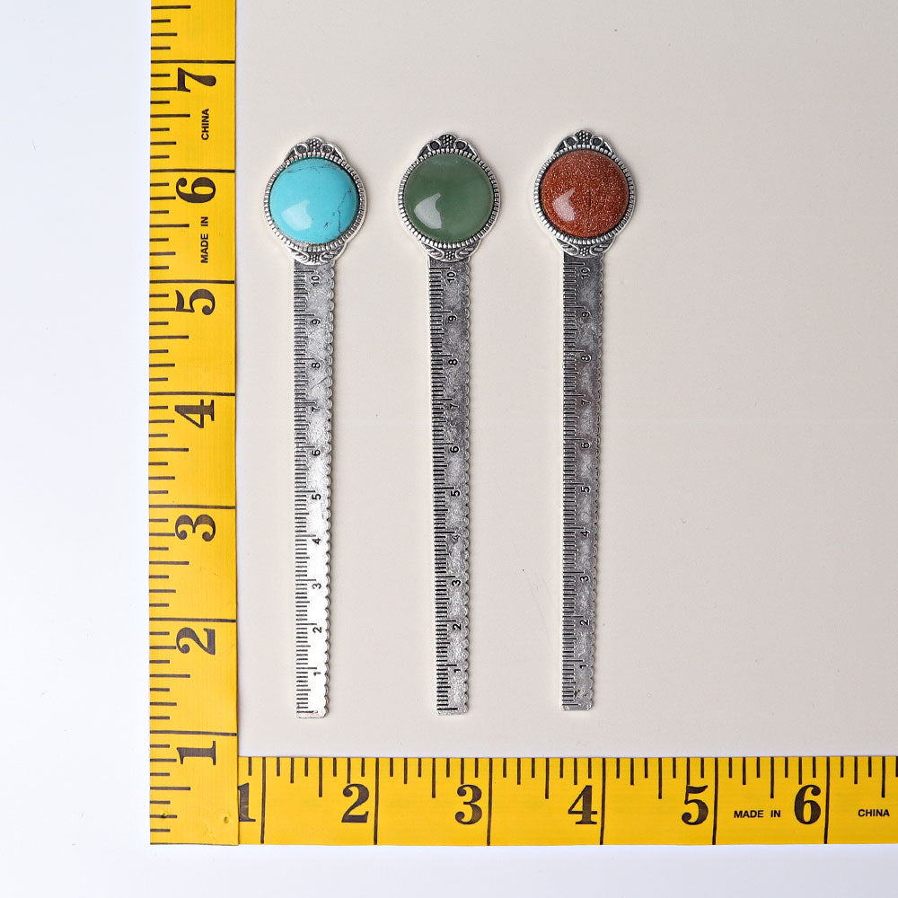 5" Steel Ruler with Crystal Decration