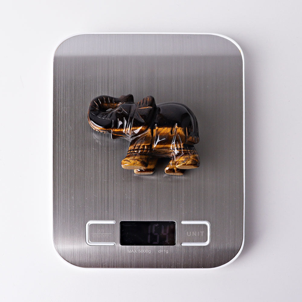 3" Elephant Crystal Carvings