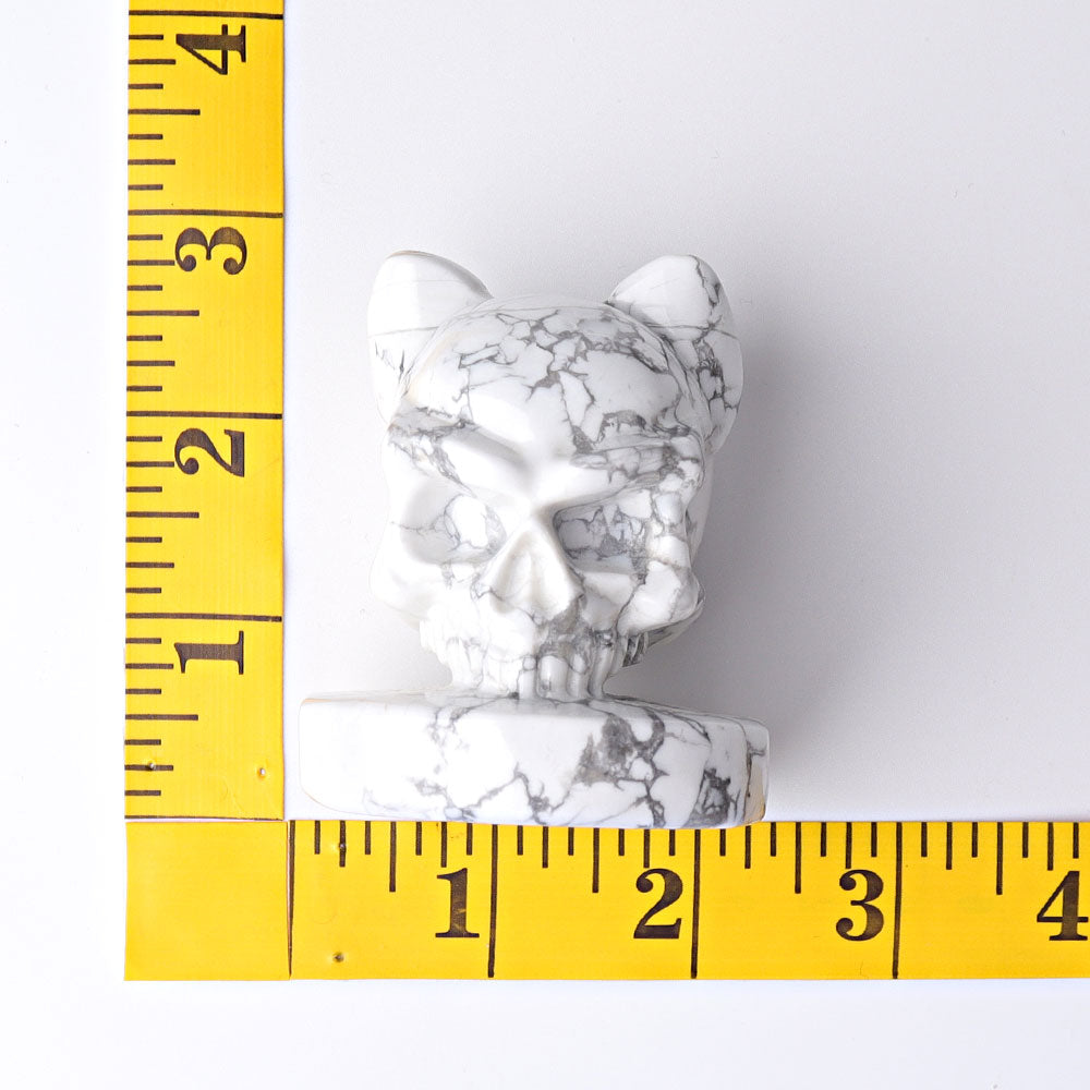 2.5" Howlite Skull Crystal Carvings