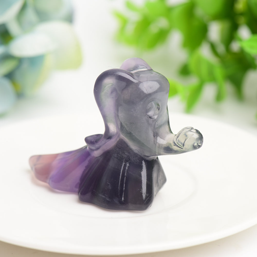 2.6" Fluorite Zero Dog Crystal Carving Crystal Healing Bulk Wholesale