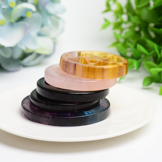 1.9"-2.5" Mixed Crystal Pentagram Star Plate Carving Bulk Wholesale