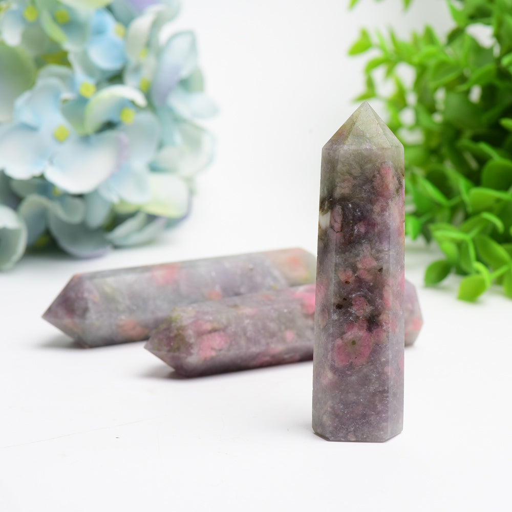 2.5"-4.0" Pink Tourmaline Crystal Point Crystal Healing Bulk Wholesale