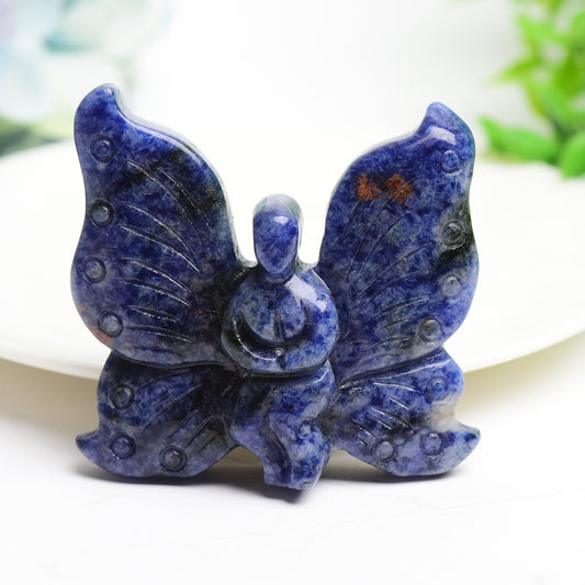 2.5" Mixed Crystal Butterfly Fairy Crystal Carving Crystal Healing Bulk Wholesale
