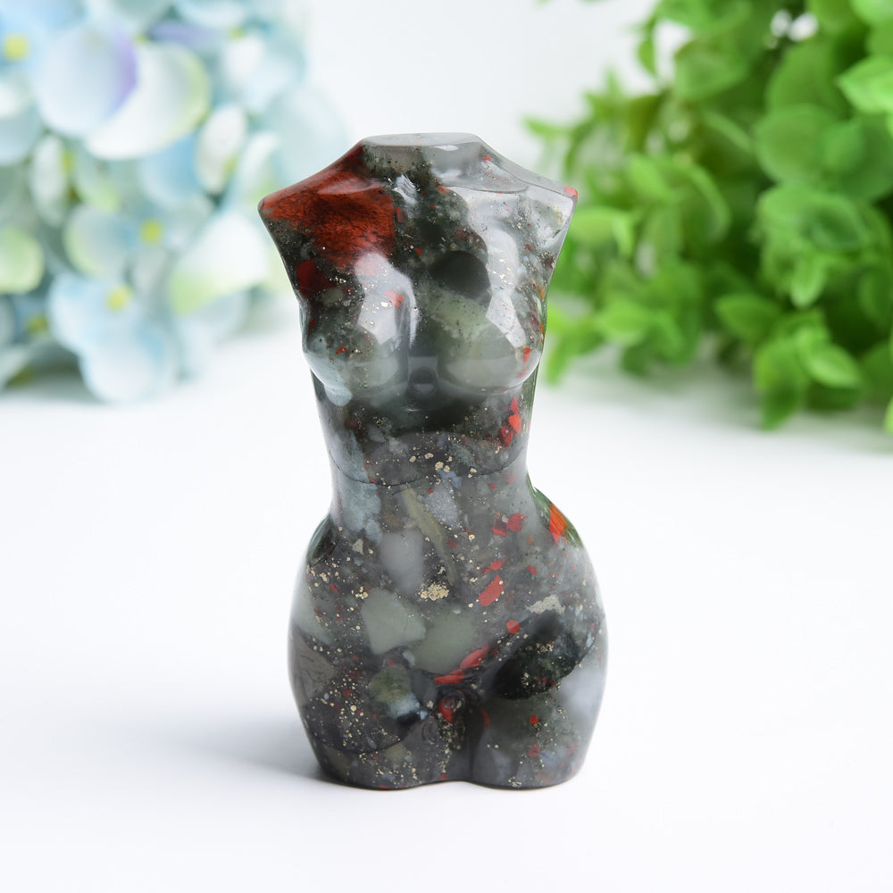 3.2" Africa Blood Stone Model Carving Crystal Healing Bulk Wholesale