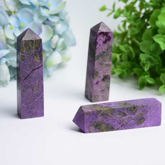 2.5"-4.0" Charoite Crystal Tower Crystal Healing Bulk Wholesale
