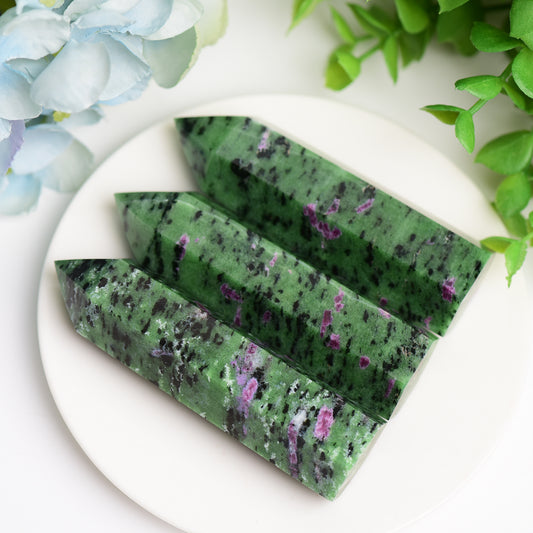 2.5"-4.0" Ruby In Zoisite Crystal Point