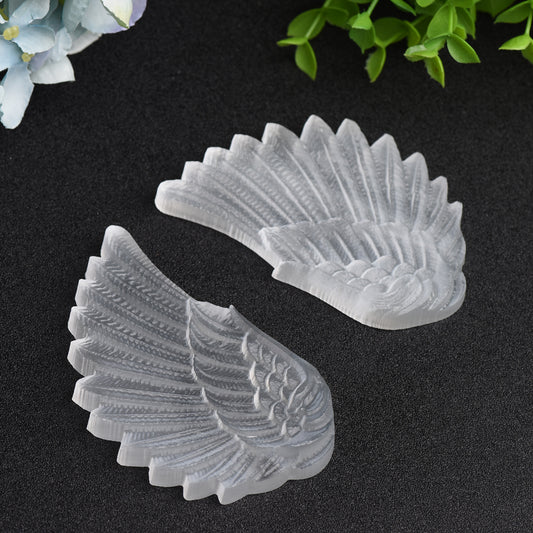 Mixed Crystal Pair of Wings Carving Bulk Wholesale
