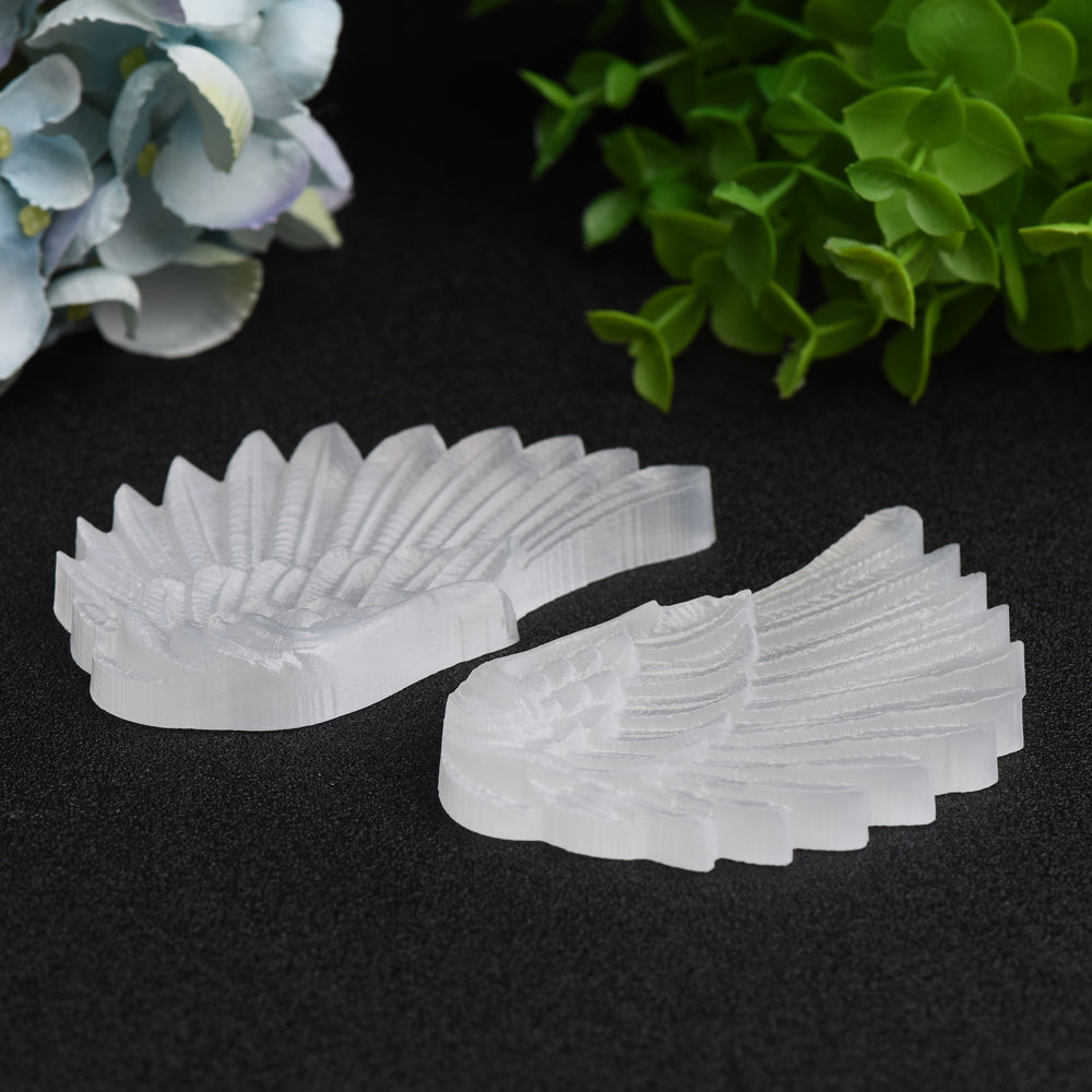 Mixed Crystal Pair of Wings Carving Bulk Wholesale