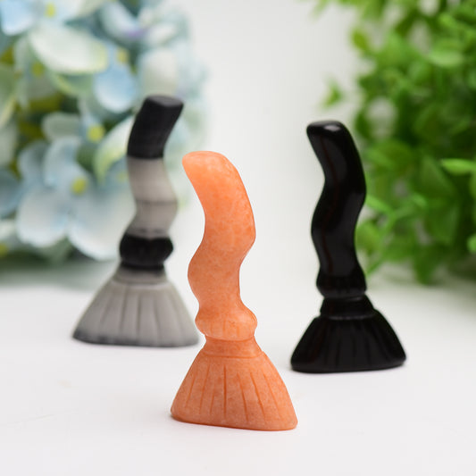 3.0" Mixed Crystal Broom Carving Crystal Healing Bulk Wholesale