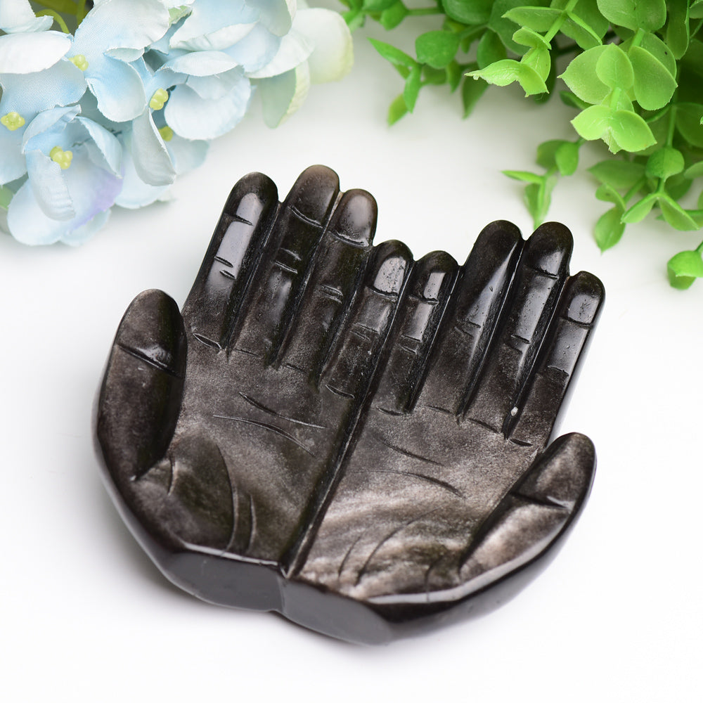 4.2" Mixed Crytsal Buddha Hand Crystal Carving