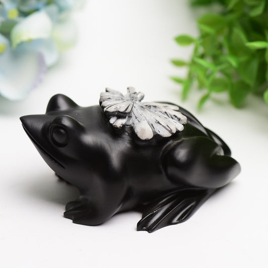 4.0" Ammonite Frog Crystal Carving Crystal Healing Bulk Wholesale