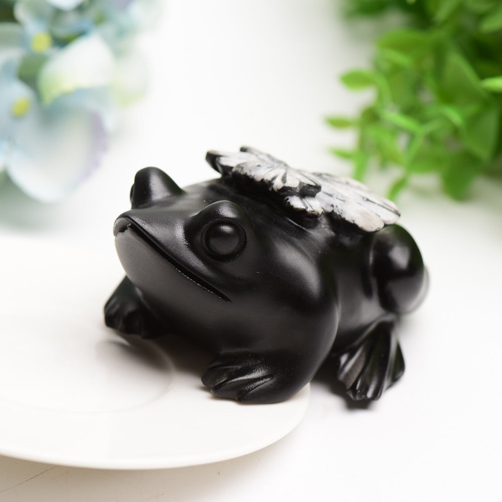 4.0" Ammonite Frog Crystal Carving Crystal Healing Bulk Wholesale