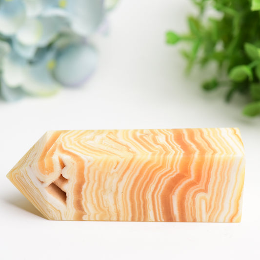 4.0"-8.0" Orange Calcite Crystal Tower Crystal Healing Bulk Wholesale