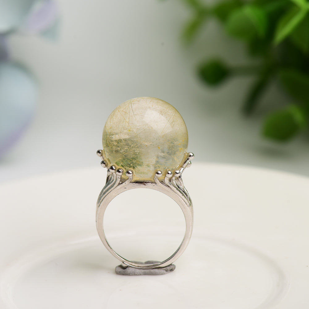 Mixed Crystal Sterling Silver Rings Crystal Healing Bulk Wholesale