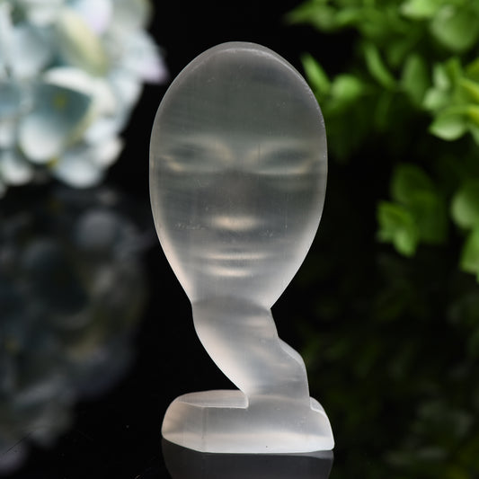 4.4" Selenite Lady Face Free Form Crystal Healing Bulk Wholesale