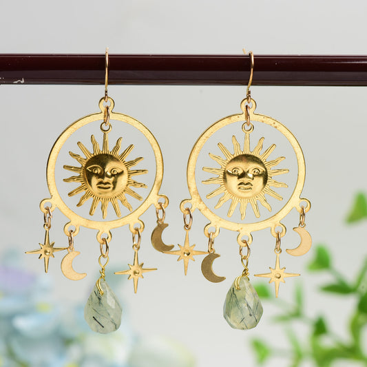 Earrings with Crystal Decor Crystal Healing Bulk Wholesale