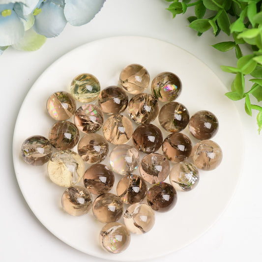 15mm Smoky Quartz Sphere Crystal Healing Bulk Wholesale