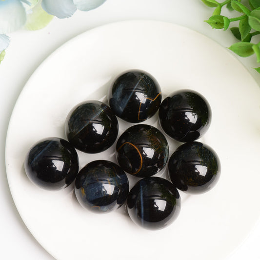 23mm Blue Tiger's Eye Sphere Crystal Healing Bulk Wholesale