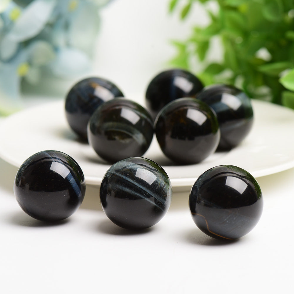 23mm Blue Tiger's Eye Sphere Crystal Healing Bulk Wholesale