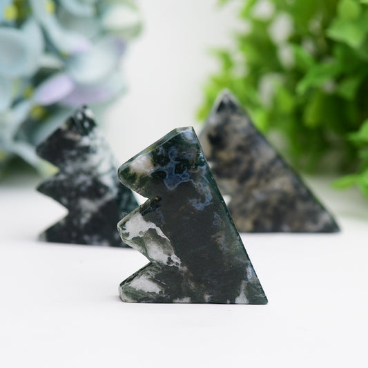 2.0"-2.5" Moss Agate Mountain Shape Crystal Slab Bulk Wholsale
