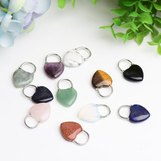 1.2" Mixed Crystal Heart Shape Crystal Pendant Bulk Wholesale