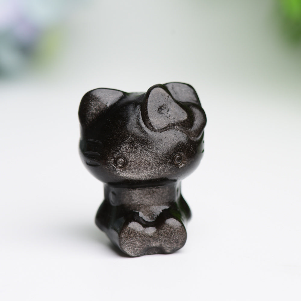 1.3" Mini Hello Kitty Cat Crystal Carving Bulk Wholesale