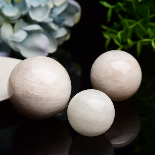 1.2"-2.0" White Moonstone Crystal Sphere Bulk Wholesale