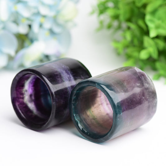2.5" Rainbow Fluorite Cup Crystal Carving Bulk Wholesale
