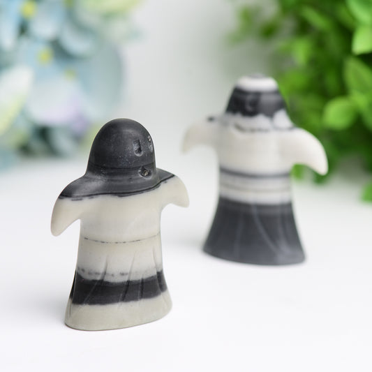 2.3" Taiji Stone Ghost Crystal Carving for Halloween Decor Bulk Wholesale