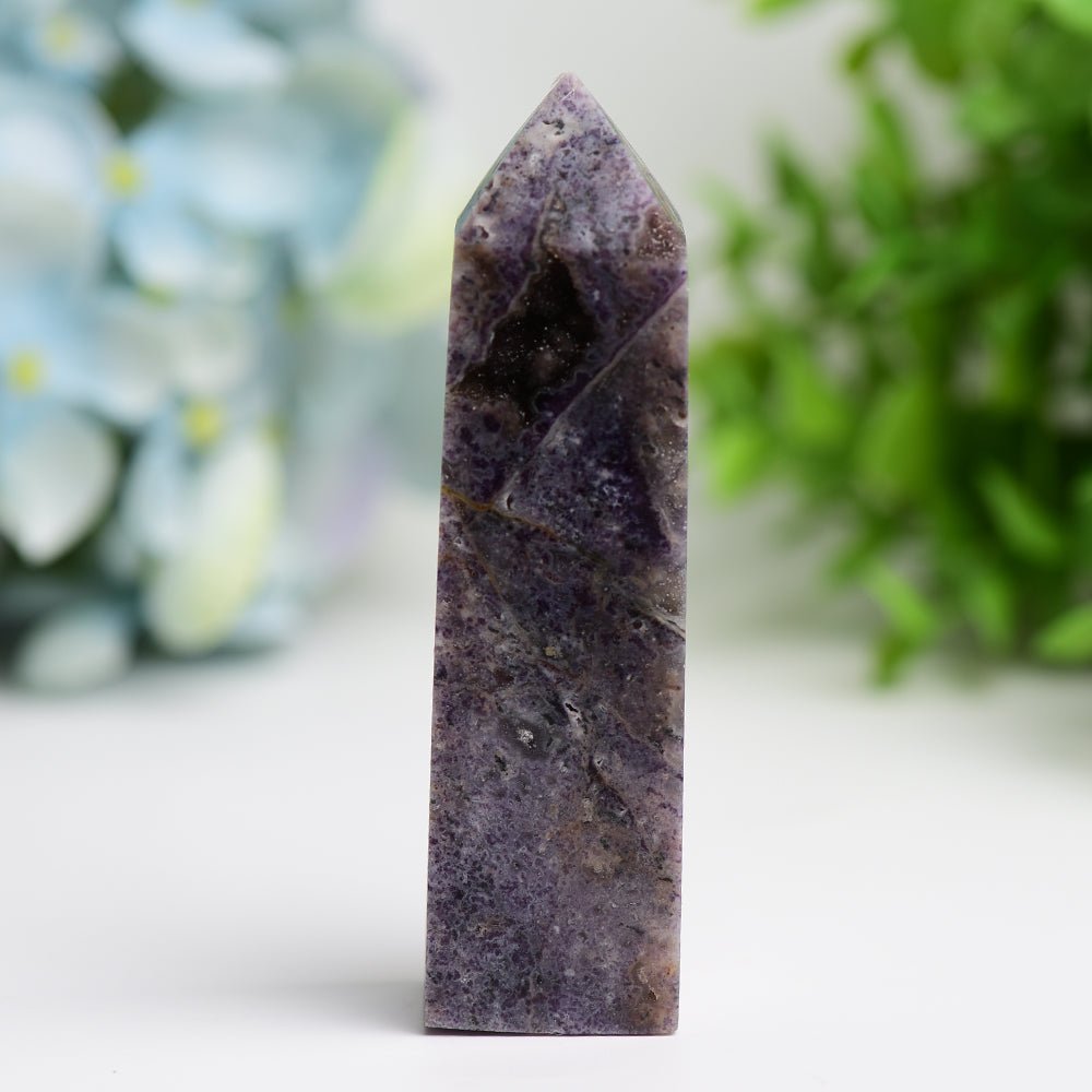 3.0"-4.5" Purple Sphalerite Crystal Tower