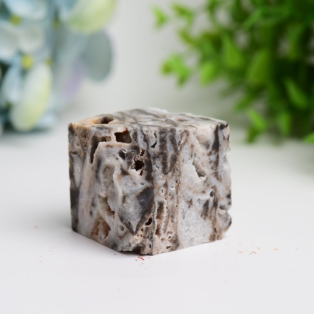 1.5" Druzy Zinc Cube Crystal Carving Bulk Wholesale