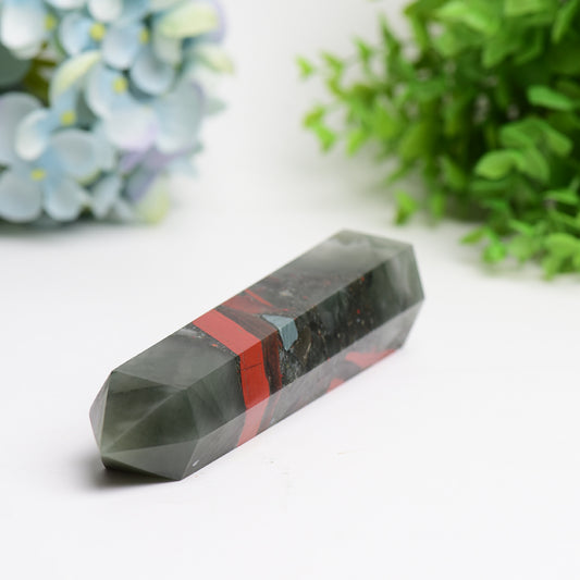 6.0"-8.0" Africa Blood Stone Crystal Tower Bulk Wholesale