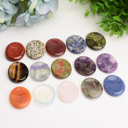 1.8" Mixed Crystal Worry Stone Bulk Wholesale