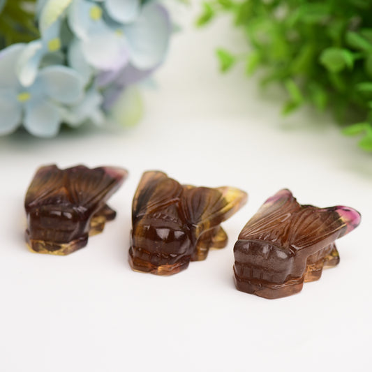 2.0" Fluorite Cicada Crystal Carving Bulk Wholesale