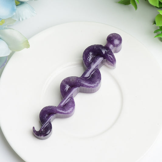 3.8“ Mixed Crystal Snake with Sword Carvings Crystal Healing Bulk Wholesale