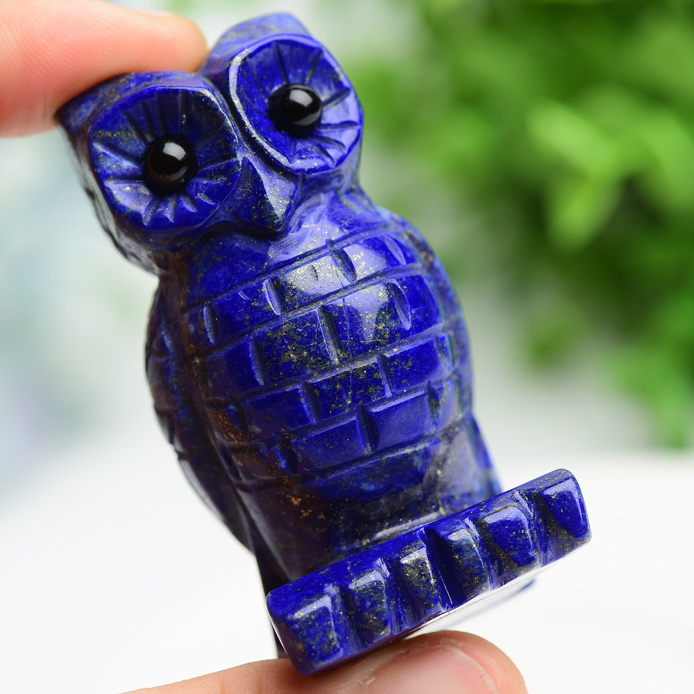 2.6" Lapis Lazuli Owl Crystal Carving Crystal Healing Bulk Wholesale