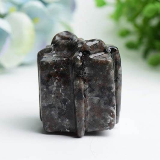 2.1" Yooperlite Labradorite Gift Box Carving for Christmas Crystal Healing Bulk Wholesale