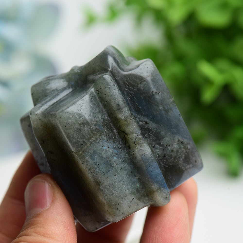 2.1" Yooperlite Labradorite Gift Box Carving for Christmas Crystal Healing Bulk Wholesale