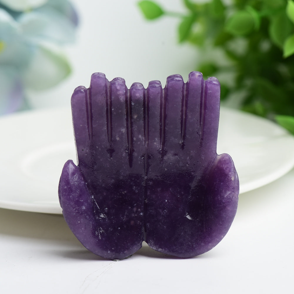 2.0" Mixed Crystal Buddha Hand Carvings Crystal Healing Bulk Wholesale
