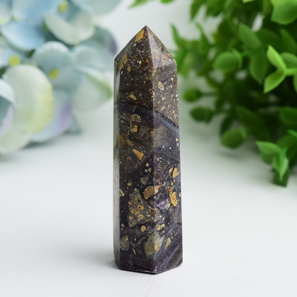 2.5"-4.0" Purple Fluorite Root Crystal Point Crystal Healing Bulk Wholesale