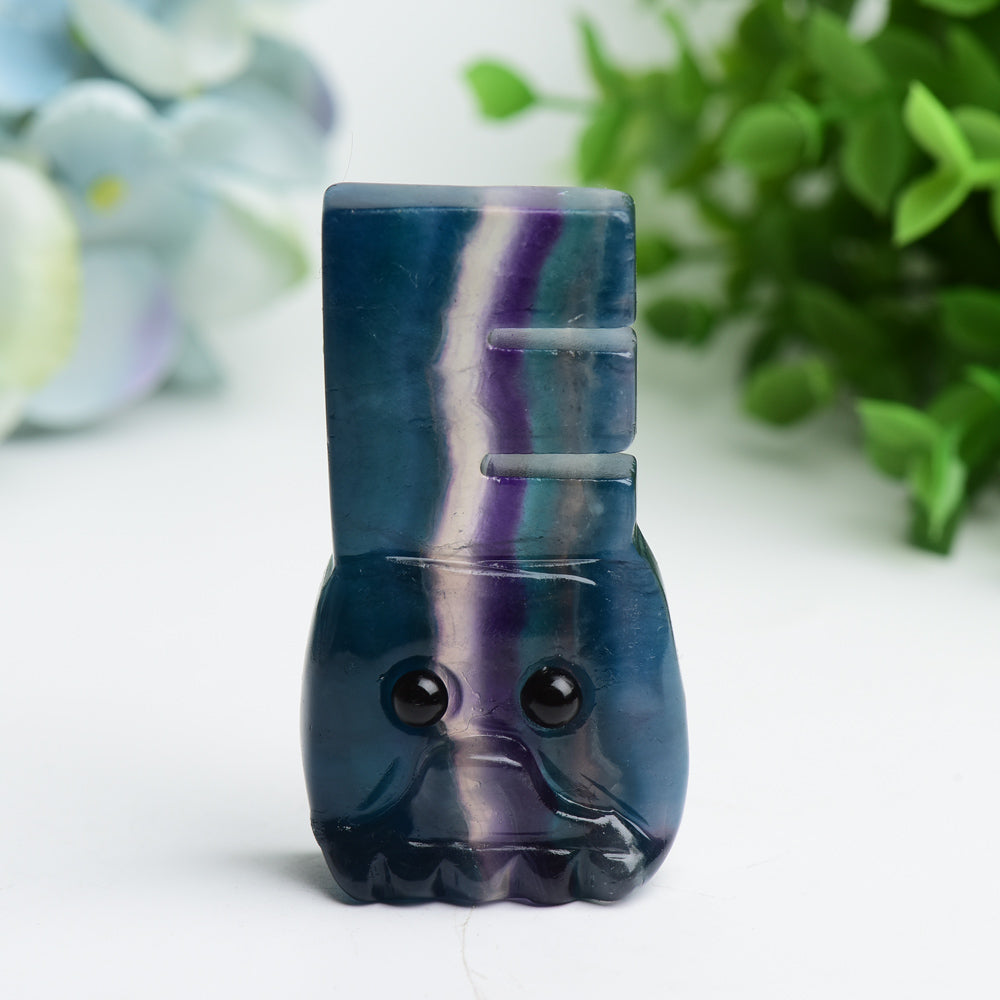 2.8" Mixed Fluorite LOVE letters Crystal Carving Set Crystal Healing Bulk Wholesale