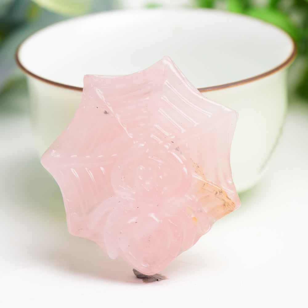 1.7" Mixed Crystal Spider Web Crystal Carving Crystal Healing Bulk Wholesale