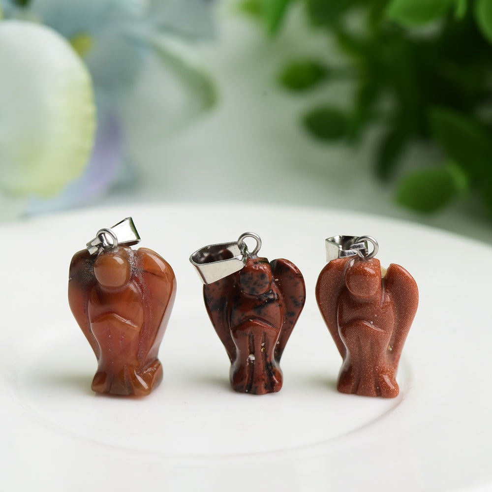 Mixed Crystal Mini Angel Pendant Crystal Healing Bulk Wholesale