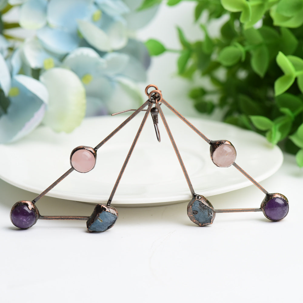 Geometry Figure Design Crystal Decor Earrings Crystal Healing Bulk Wholesale