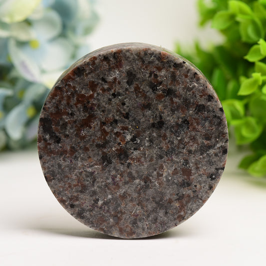 3.3" Yooperlite Round Slab with Printing Crystal Healing Bulk Wholesale